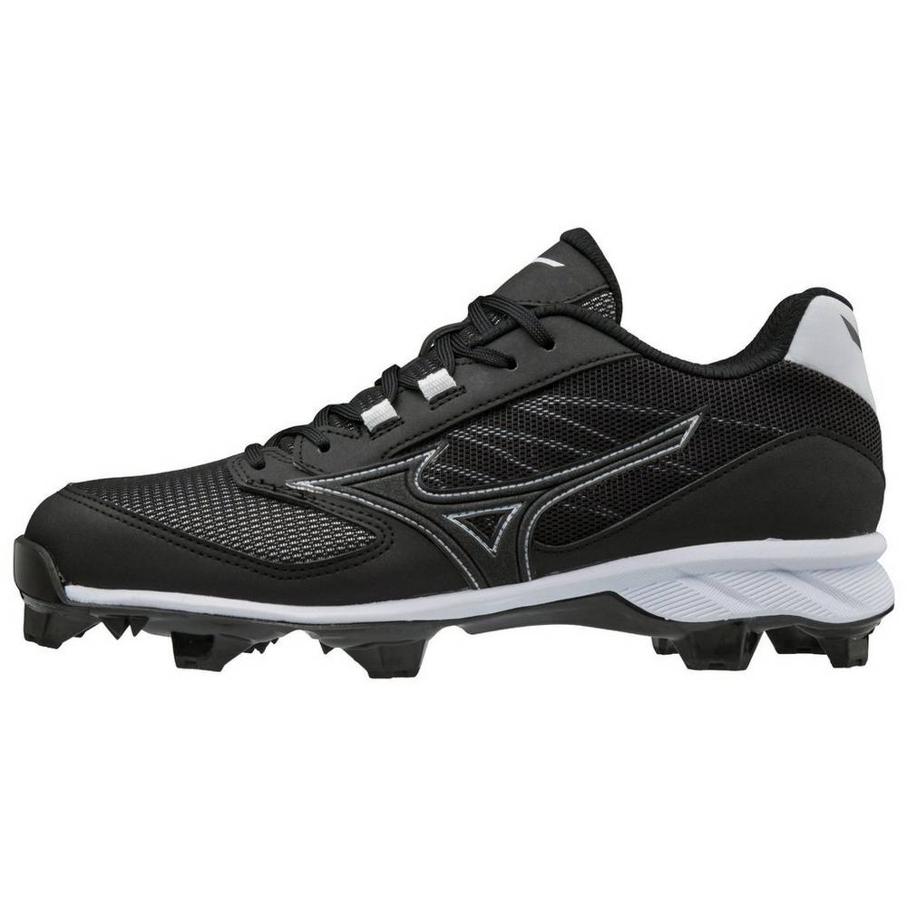 Panske Botasky Mizuno 9-Spike Advanced Dominant TPU Molded Čierne/Biele Vypredaj HQFG51348